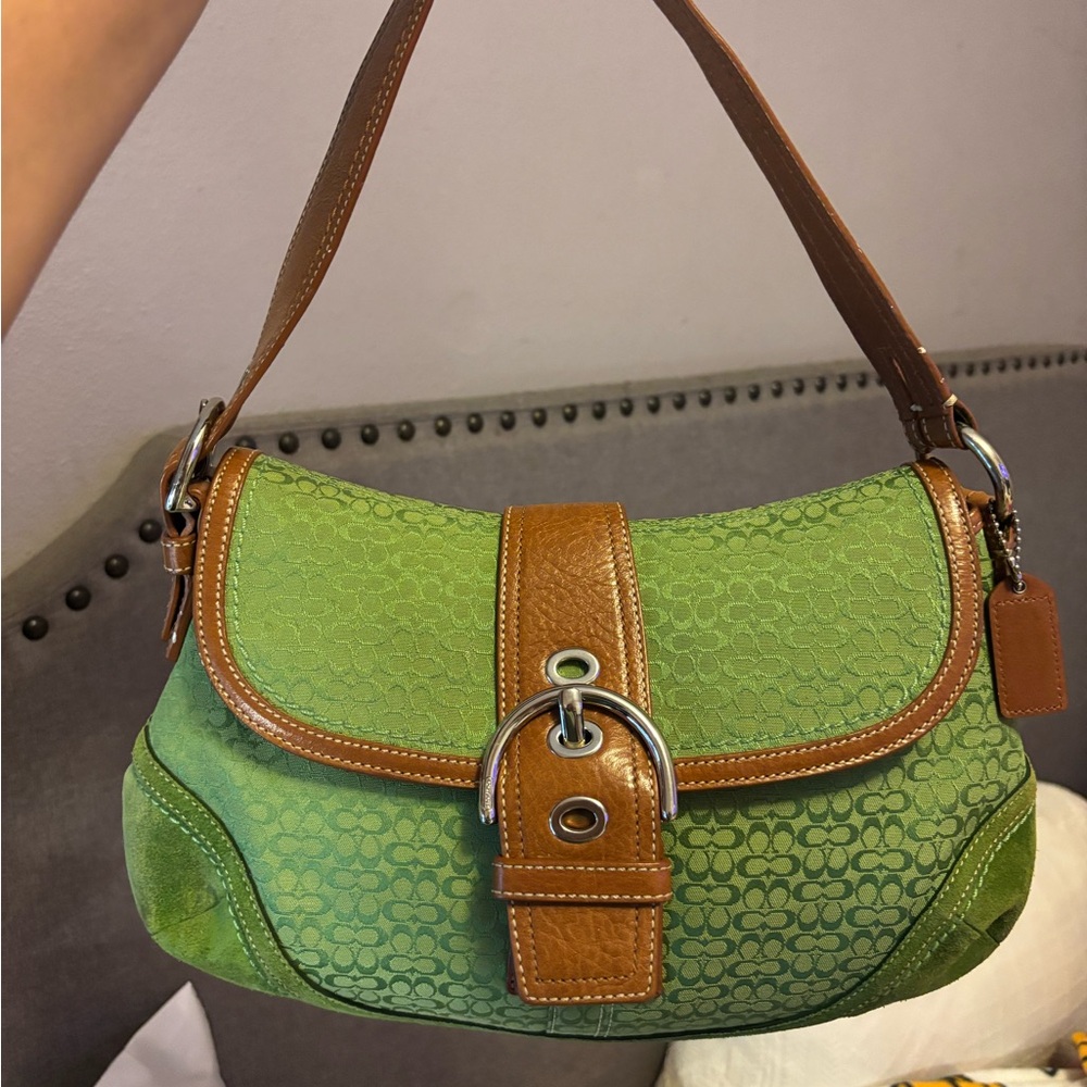 Y2K Coach Soho Green shoulderbag